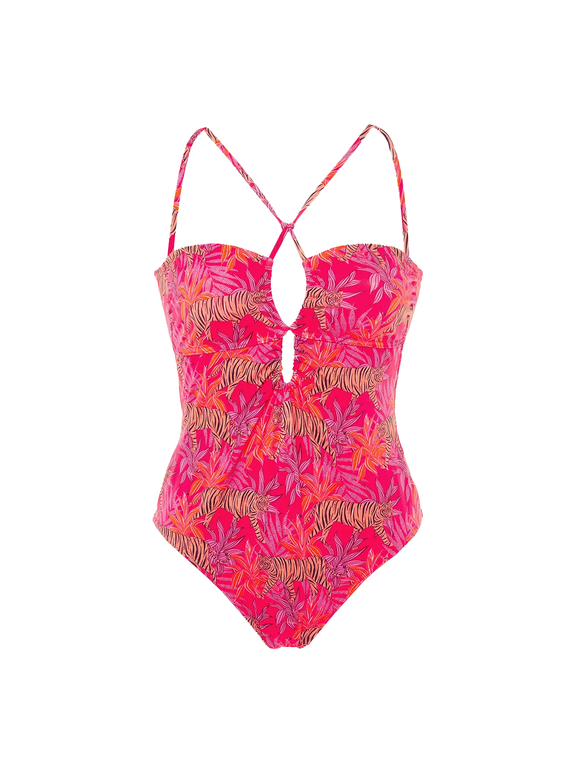 Agathe Wireless One-Piece - Jungle Dawn Print