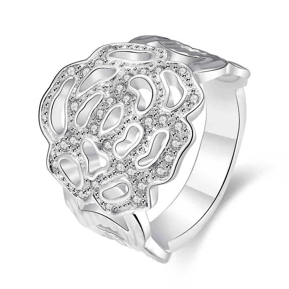 Best Gift silver plated engagement ring lasuo holow men ring bijouterie 85 ELY