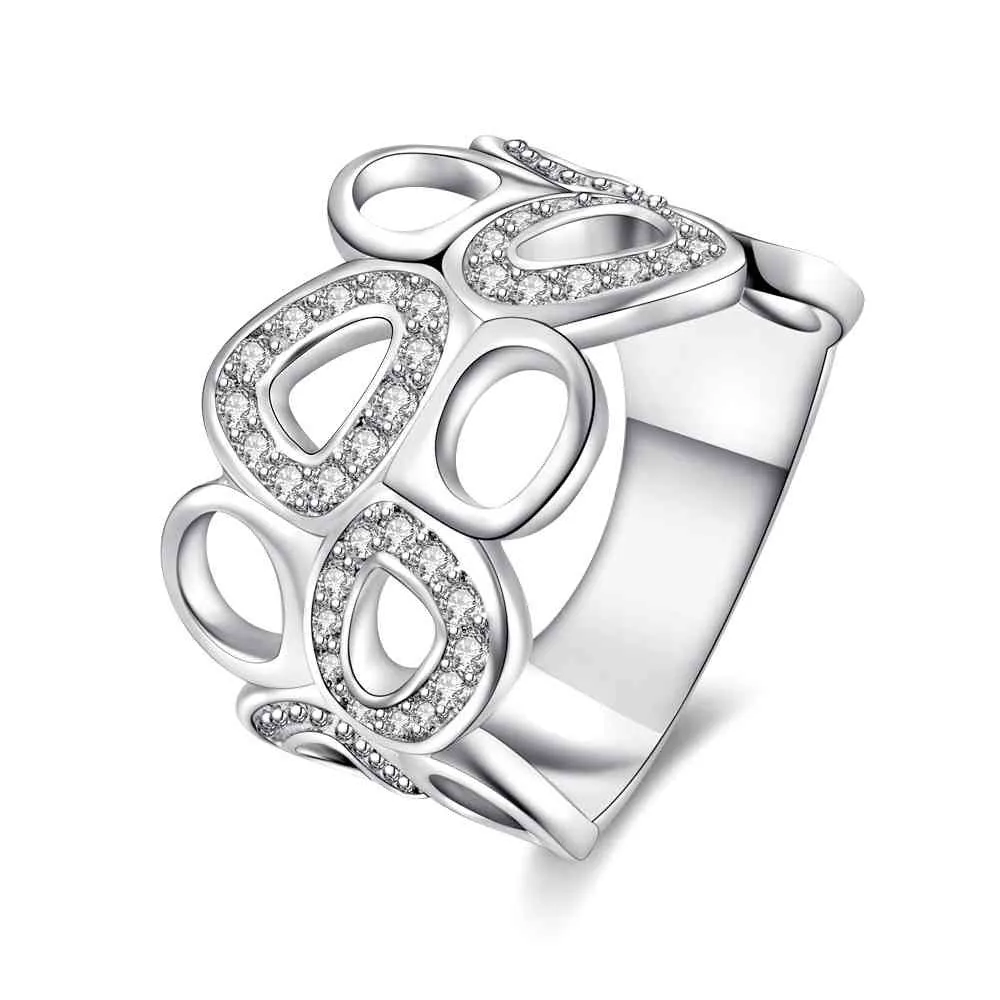 Best Gift silver plated engagement ring lasuo holow men ring bijouterie 85 ELY