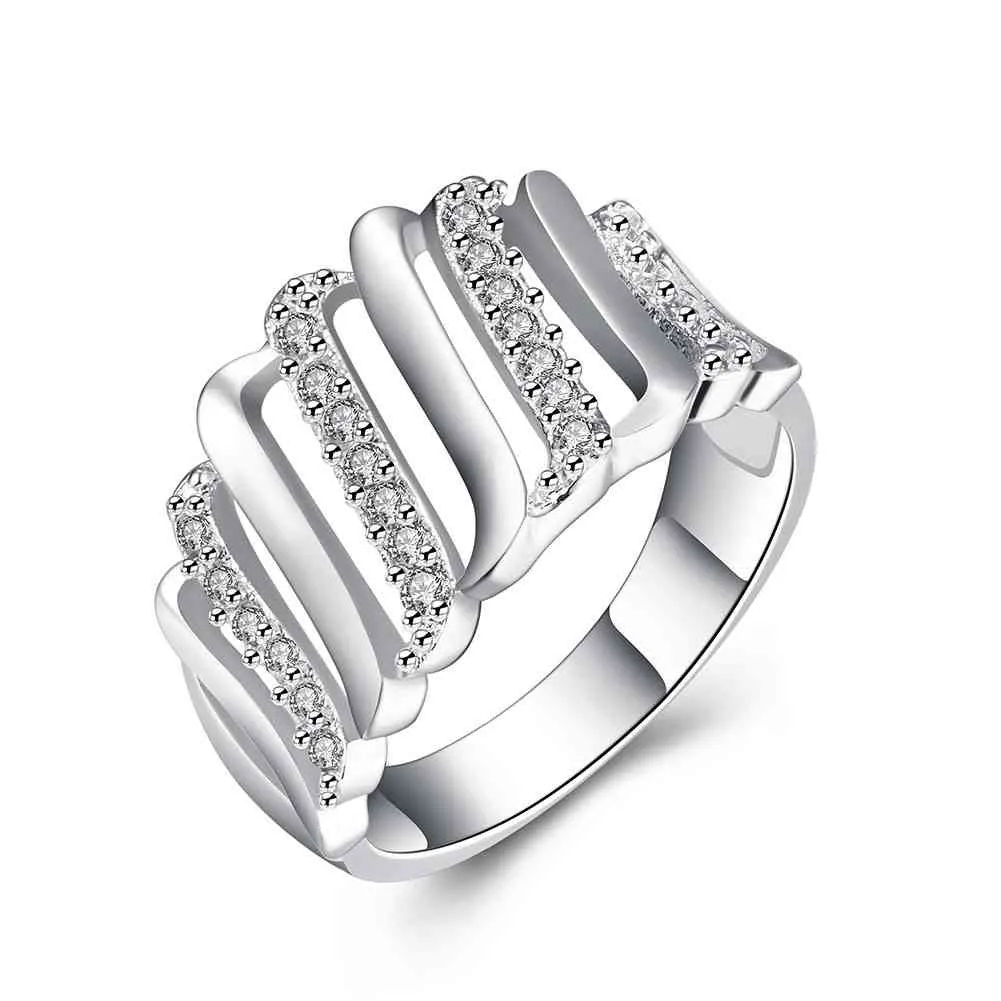 Best Gift silver plated engagement ring lasuo holow men ring bijouterie 85 ELY