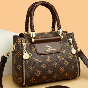 Brown Women Soft Leather Handbag