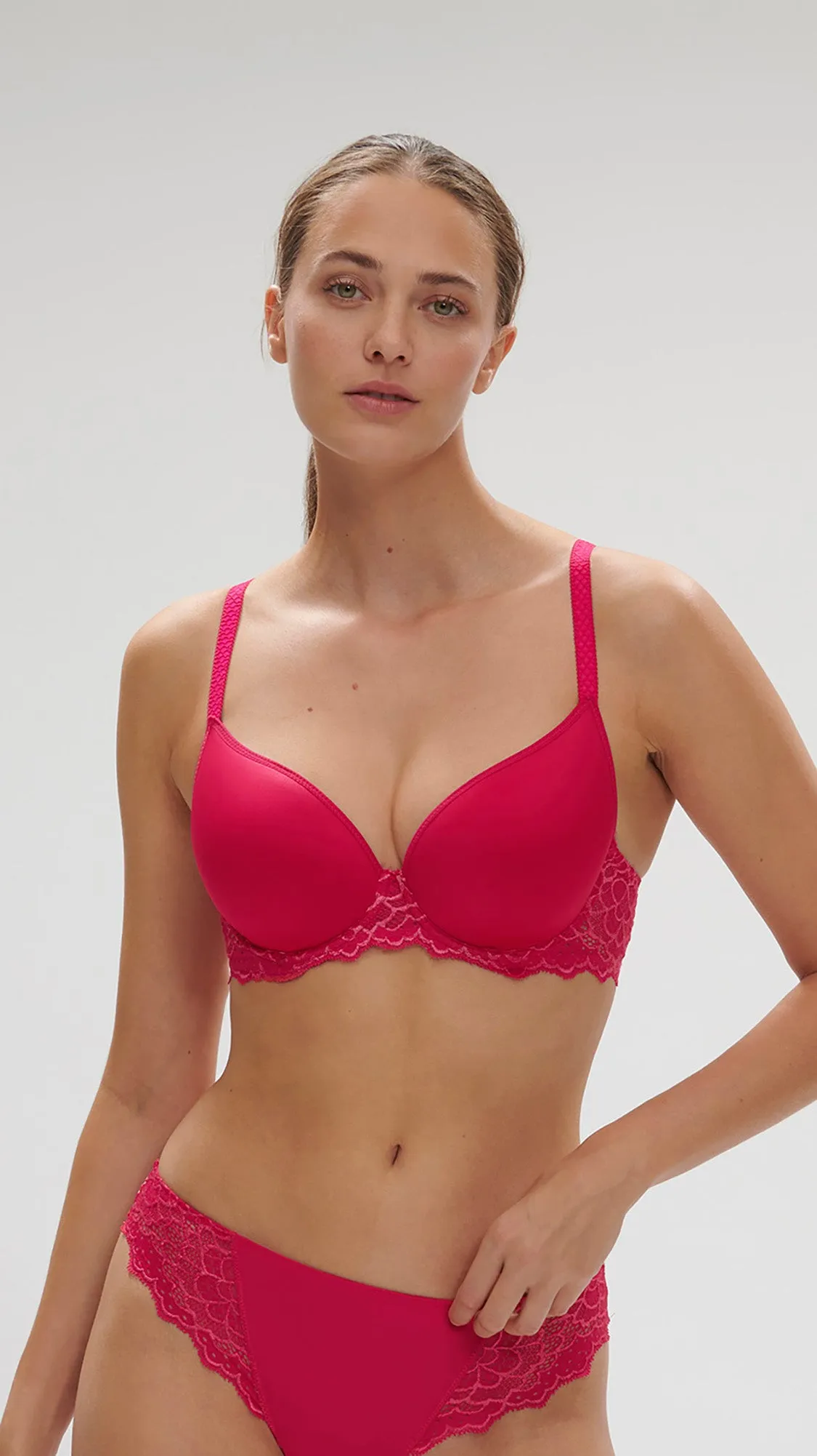 Caresse 3D Plunge - Teaberry Pink