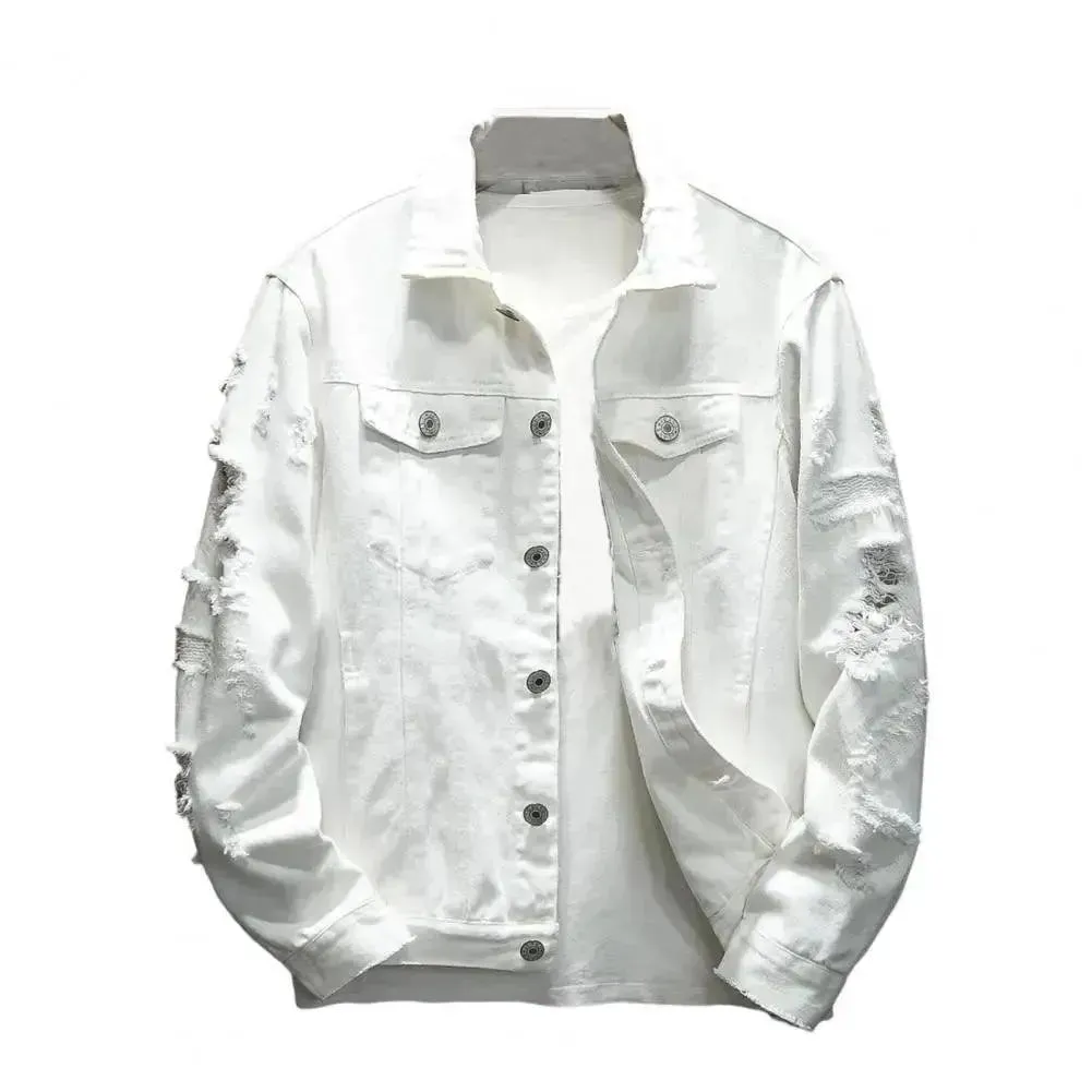 Casual Loose Men Denim Trucker Jacket