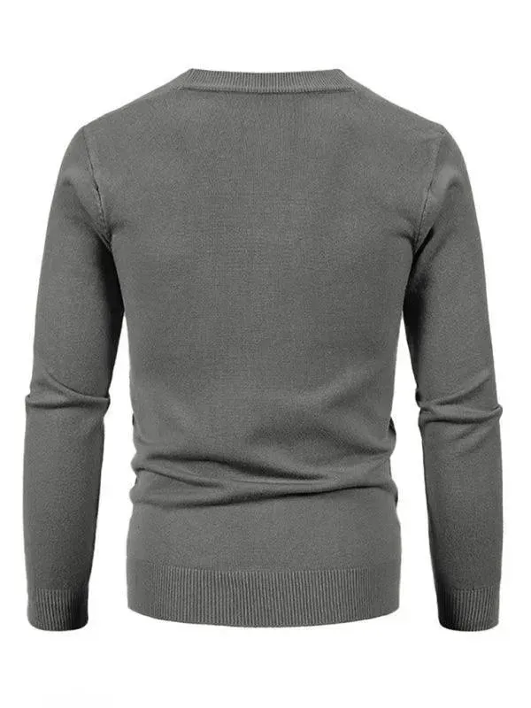 Casual Solid Men Cardigan Sweater