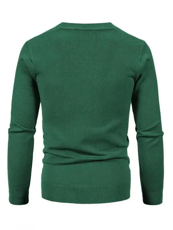 Casual Solid Men Cardigan Sweater