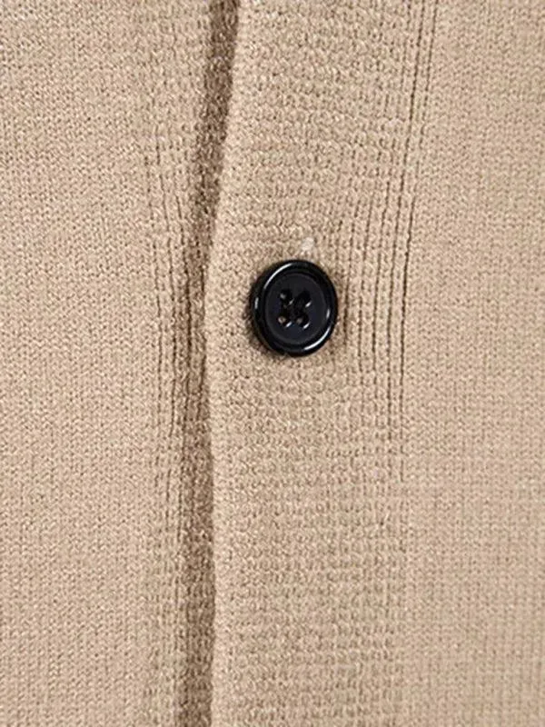 Casual Solid Men Cardigan Sweater