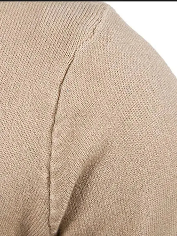 Casual Solid Men Cardigan Sweater
