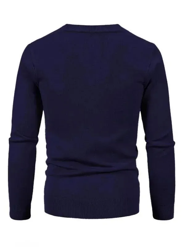 Casual Solid Men Cardigan Sweater
