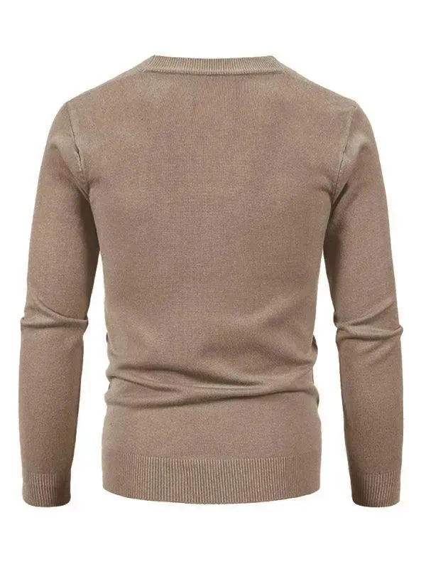 Casual Solid Men Cardigan Sweater
