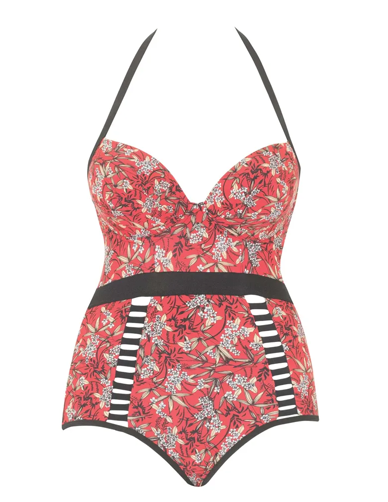 Curvy Kate Maya CS4627 UW Halterneck Swimsuit Red