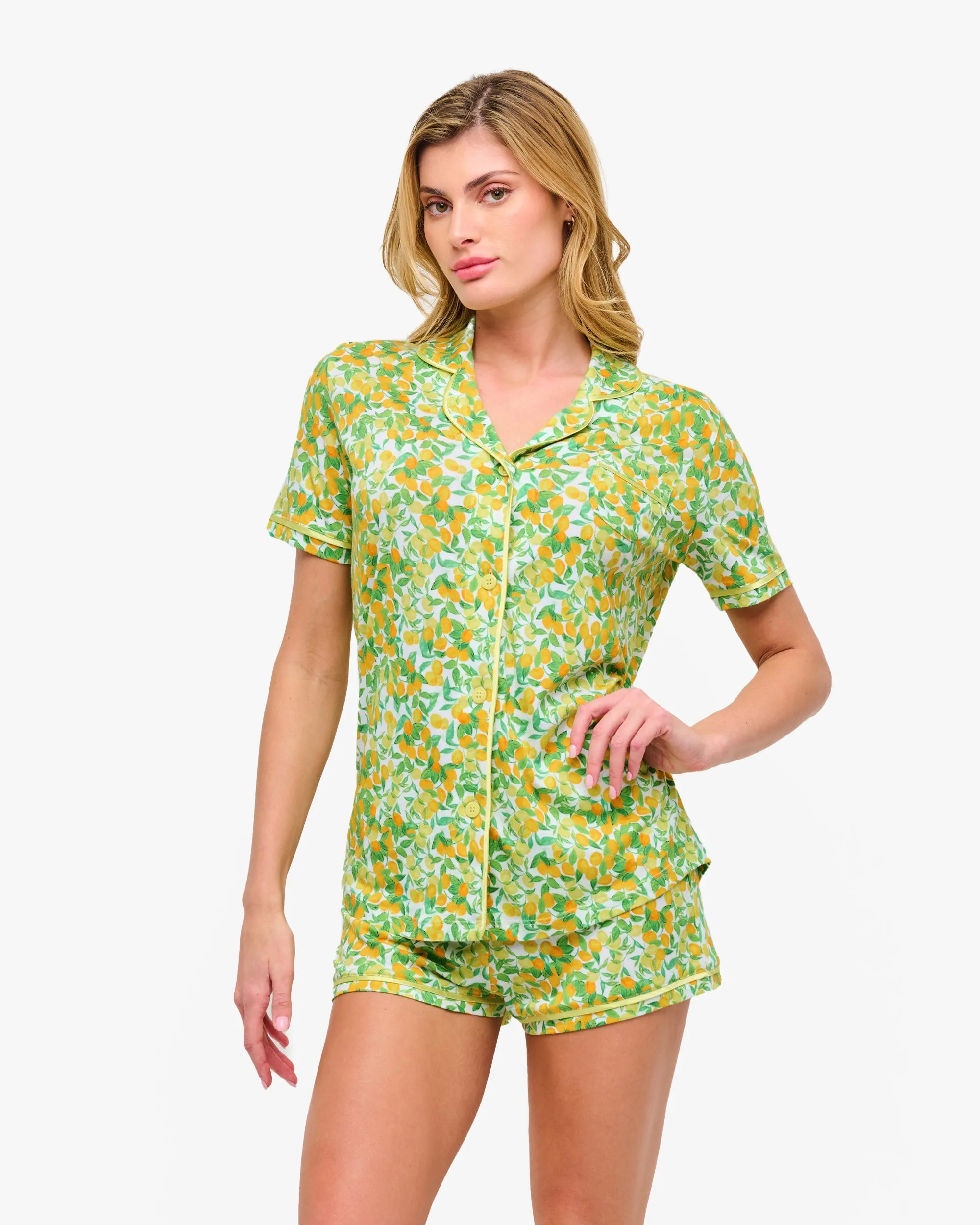 Ensemble Pyjama Haut  Manches Courtes Et Boxer