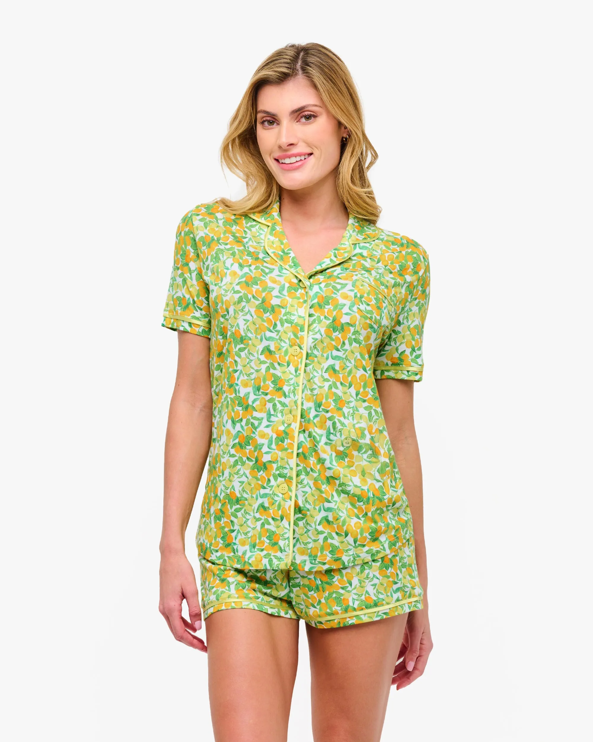 Ensemble Pyjama Haut  Manches Courtes Et Boxer