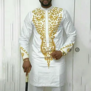 Fashion Personality Embroidery Men's Casual Suit