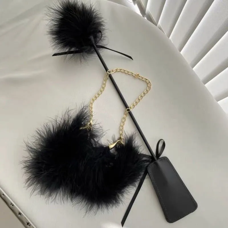 Fluffy Black Handcuff