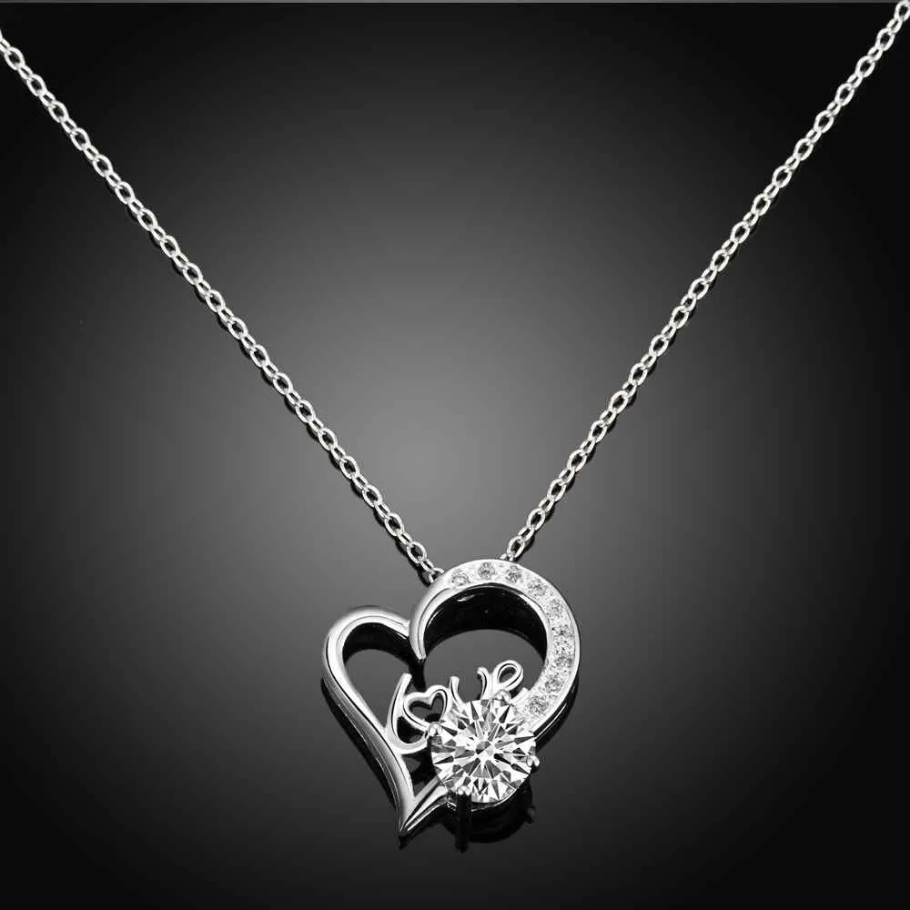 Gorgeous silver plated women necklace Dimensity collares joyas FSPN 22 ELY
