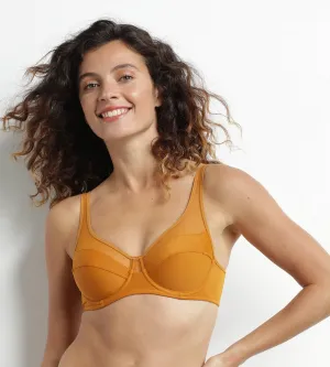 Mandarine microfiber and tulle push-on bra Dim Generous
