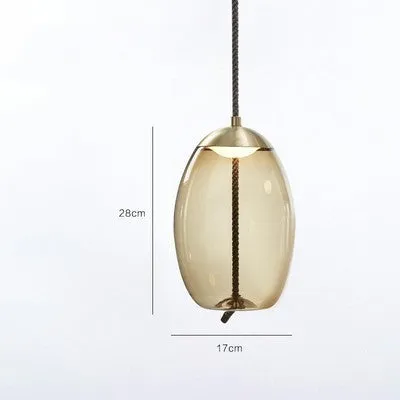 Modern Restaurant Bar Model Room Window Decoration Twine Glass Chandelier