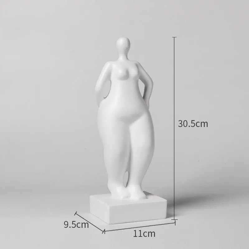 Modern Simple Fat Woman Abstract Figure Sculpture Home Living Room Hotel Window Crafts Furnishings