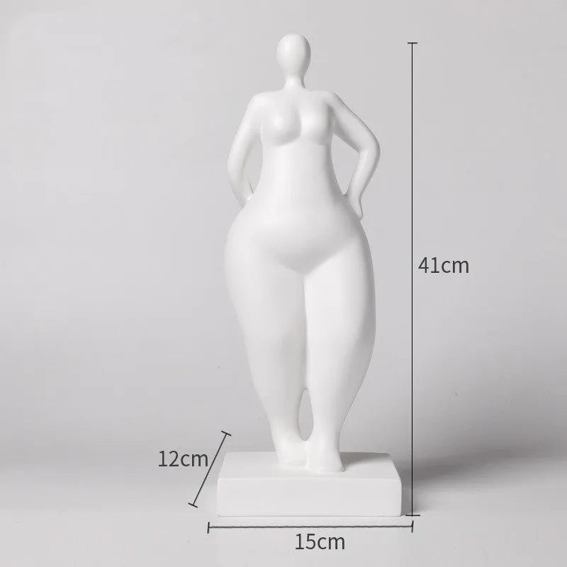 Modern Simple Fat Woman Abstract Figure Sculpture Home Living Room Hotel Window Crafts Furnishings