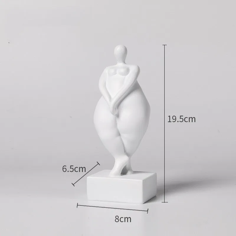 Modern Simple Fat Woman Abstract Figure Sculpture Home Living Room Hotel Window Crafts Furnishings