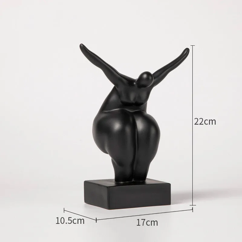 Modern Simple Fat Woman Abstract Figure Sculpture Home Living Room Hotel Window Crafts Furnishings