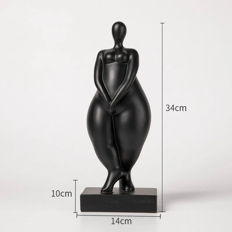 Modern Simple Fat Woman Abstract Figure Sculpture Home Living Room Hotel Window Crafts Furnishings