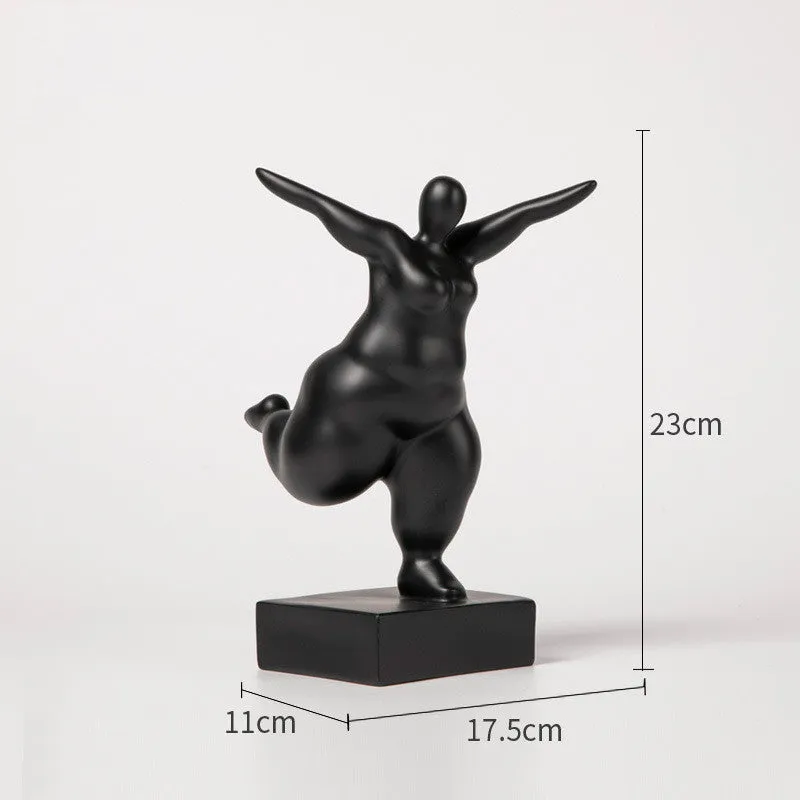 Modern Simple Fat Woman Abstract Figure Sculpture Home Living Room Hotel Window Crafts Furnishings