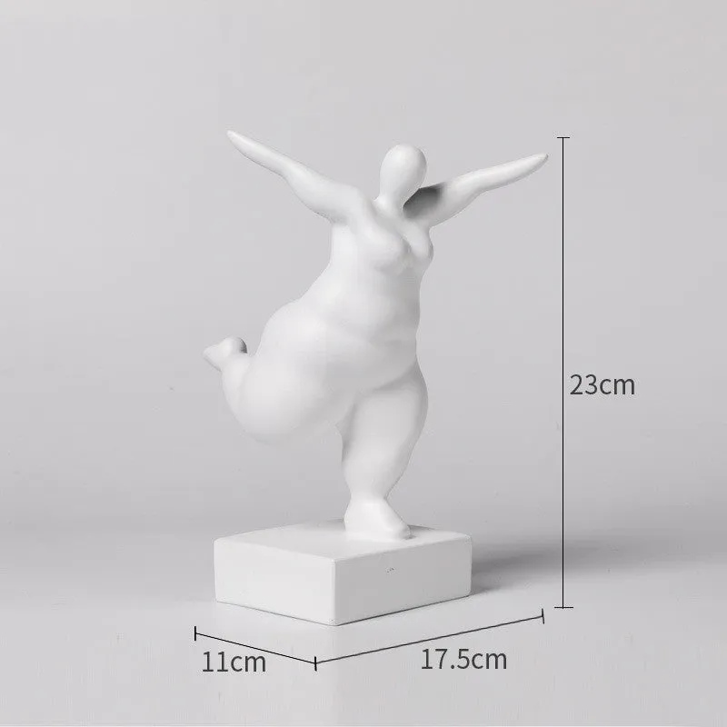Modern Simple Fat Woman Abstract Figure Sculpture Home Living Room Hotel Window Crafts Furnishings