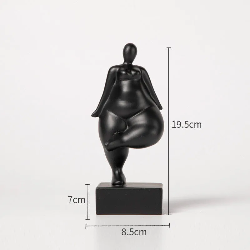 Modern Simple Fat Woman Abstract Figure Sculpture Home Living Room Hotel Window Crafts Furnishings
