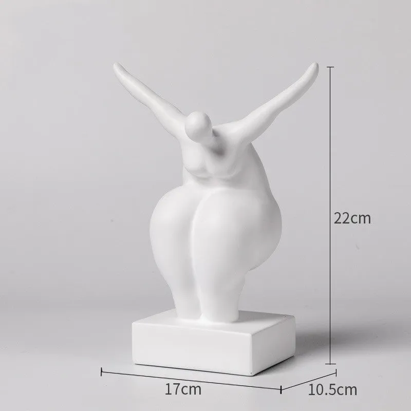 Modern Simple Fat Woman Abstract Figure Sculpture Home Living Room Hotel Window Crafts Furnishings