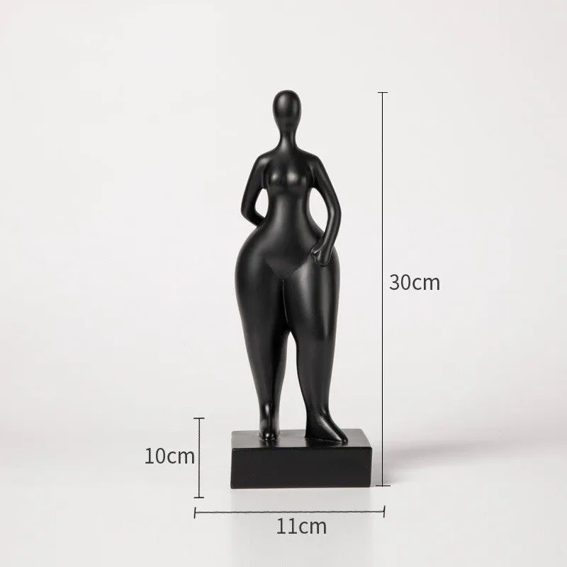 Modern Simple Fat Woman Abstract Figure Sculpture Home Living Room Hotel Window Crafts Furnishings