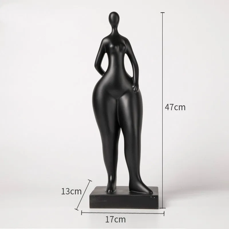 Modern Simple Fat Woman Abstract Figure Sculpture Home Living Room Hotel Window Crafts Furnishings