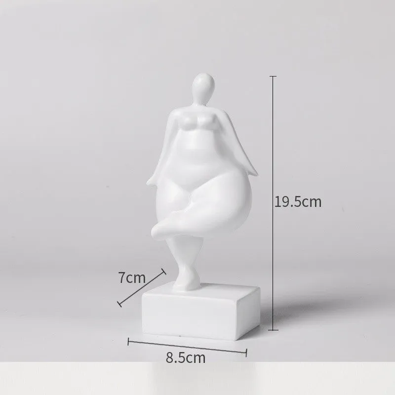 Modern Simple Fat Woman Abstract Figure Sculpture Home Living Room Hotel Window Crafts Furnishings