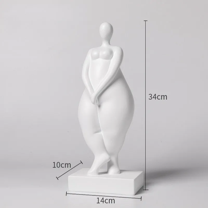 Modern Simple Fat Woman Abstract Figure Sculpture Home Living Room Hotel Window Crafts Furnishings