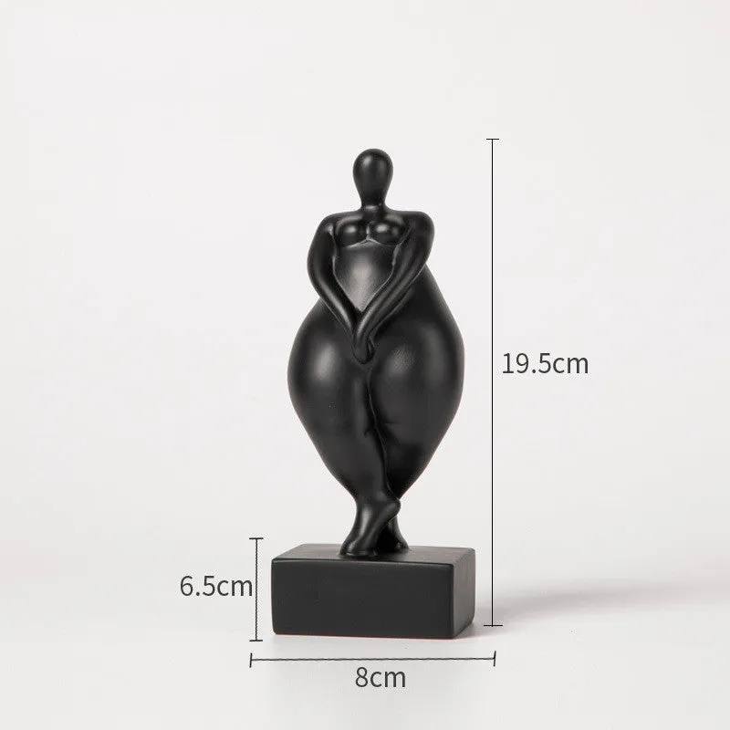 Modern Simple Fat Woman Abstract Figure Sculpture Home Living Room Hotel Window Crafts Furnishings