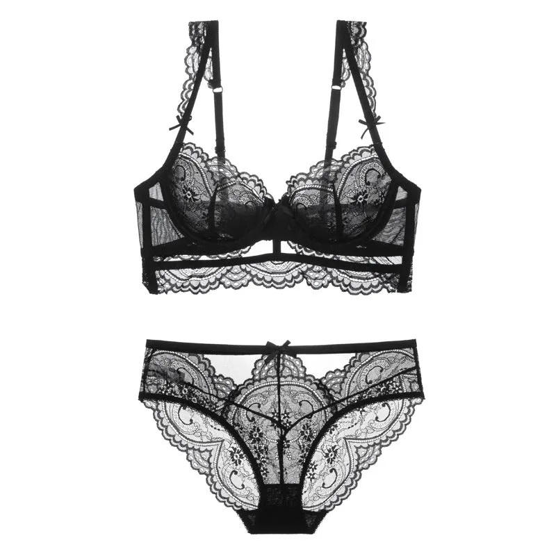 Nude See through Ultra-thin Lingerie Set