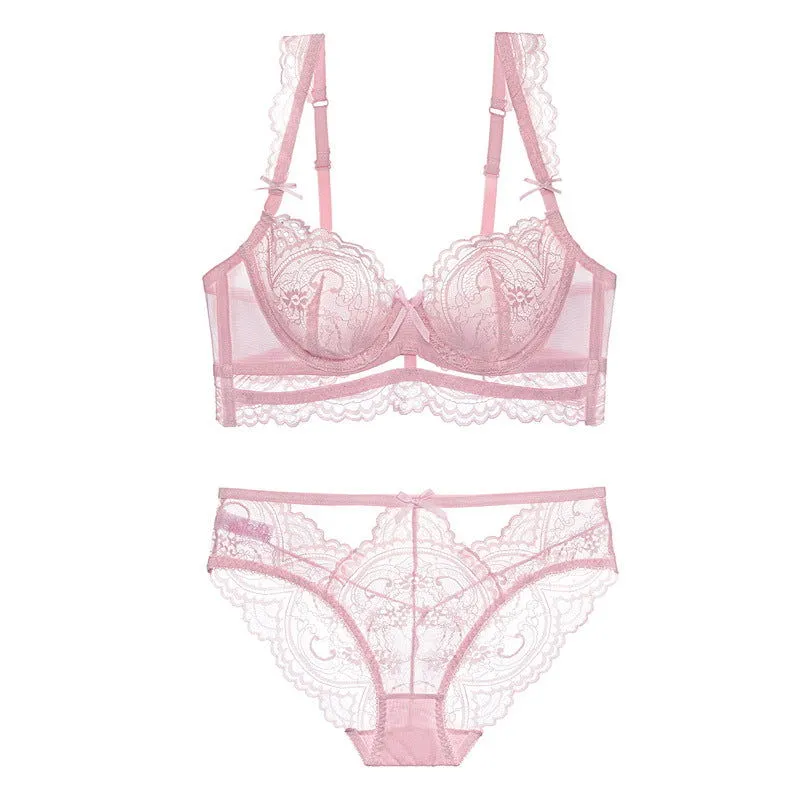 Nude See through Ultra-thin Lingerie Set