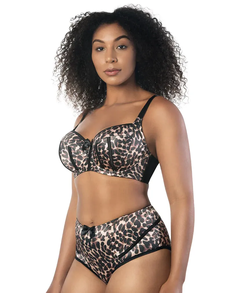 Parfait Charlotte 6901 Leopard Brown Balconette Padded Push up Bra