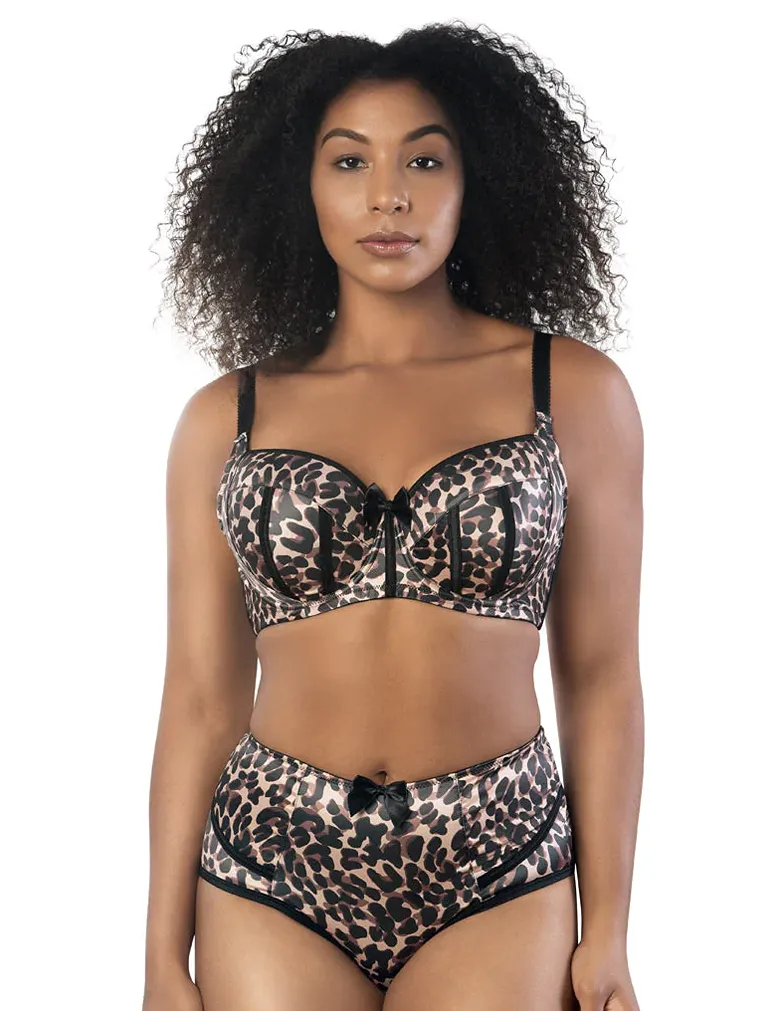 Parfait Charlotte 6901 Leopard Brown Balconette Padded Push up Bra