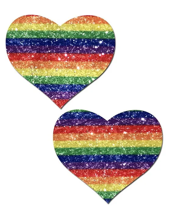 Pastease Premium Glitter Heart -Rainbow O/S