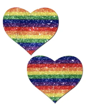 Pastease Premium Glitter Heart -Rainbow O/S
