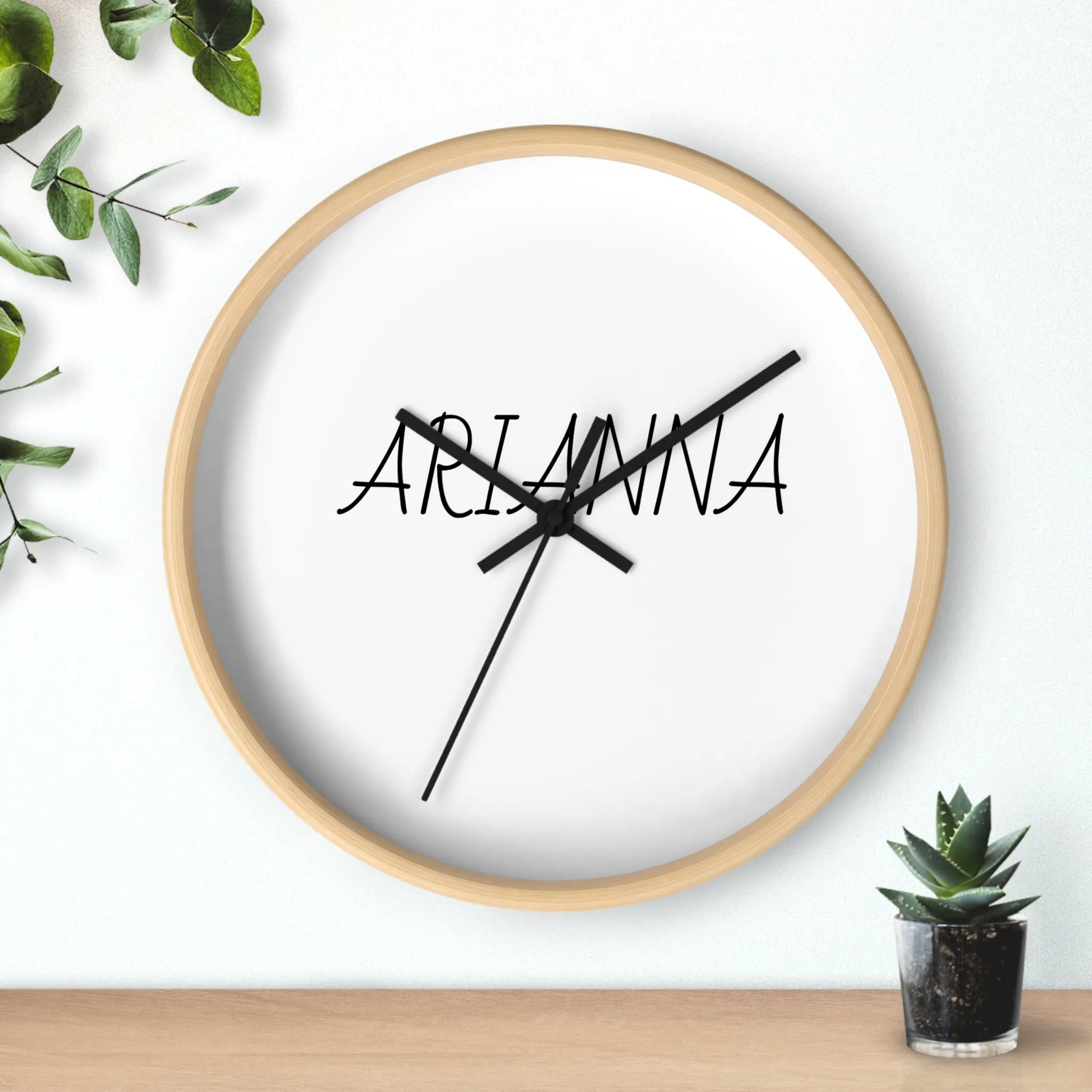 Personalized Arianna Wall Clock - Modern Home Decor
