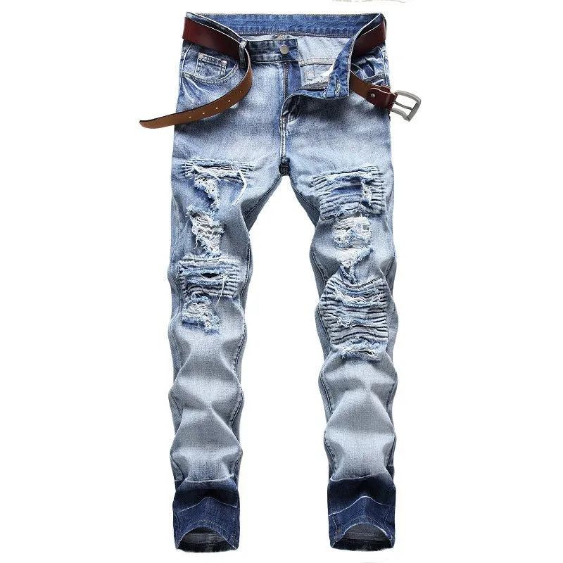 Personalized light-colored jeans
