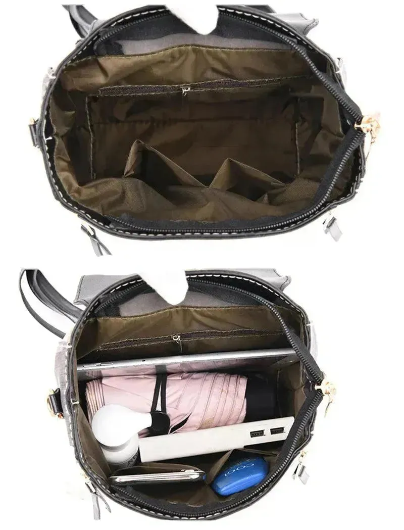 Plaid Casual Backpack Crossbody