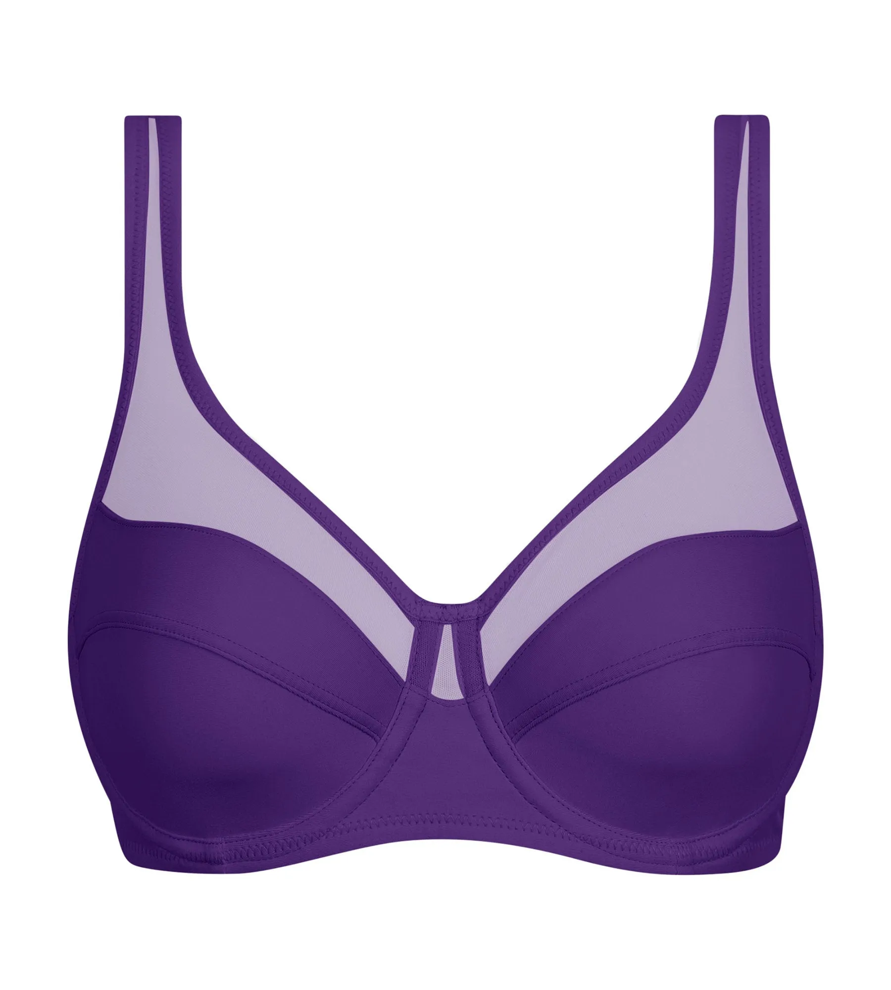 Violet microfiber and tulle push-on bra Dim Generous