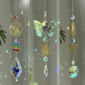 Window Decoration Large Crystal Butterfly Bee Angel Sun Catcher