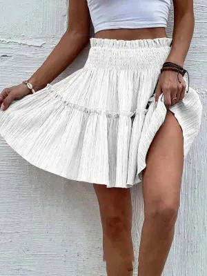 Women's Casual Plain Cake Short Skirt