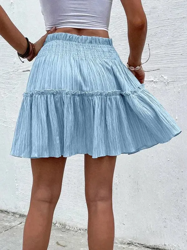 Women's Casual Plain Cake Short Skirt