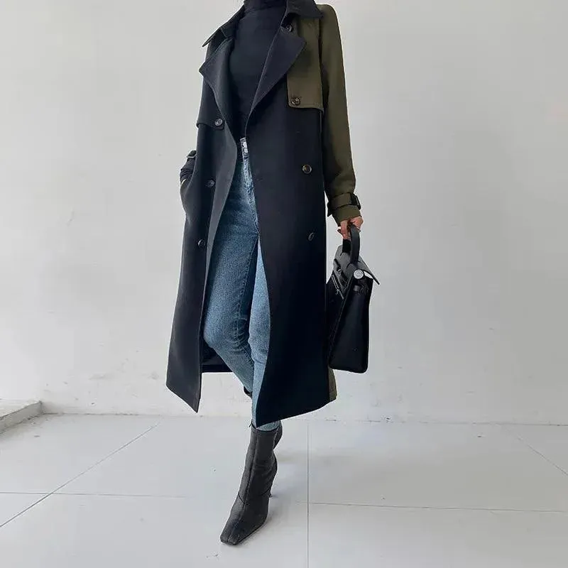 Women's Casual Winter Trench Overcoat